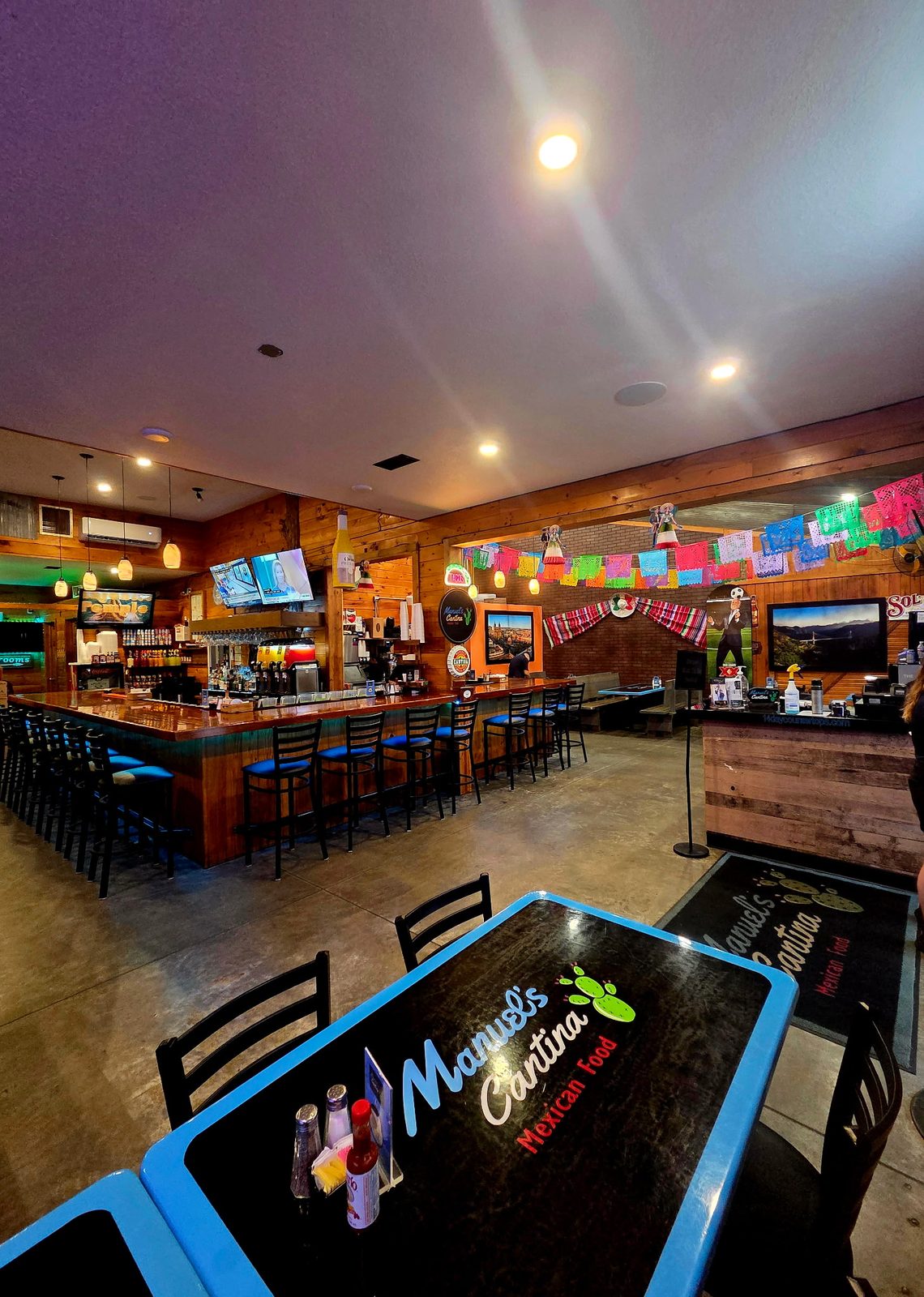 The bar at Manuel's Cantina